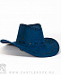 шляпа ковбойская синяя