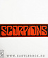 нашивка scorpions (лого красное, кант)