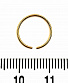 Кольцо для носа Сталь Разжимное Золотистое 0,8 х 10