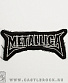 нашивка metallica (лого белое контурное, вышивка)