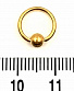 Кольцо BCR Сталь Золотистое 1,2 х 8 х 4