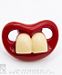 соска-пустышка зубы (два больших, красная)