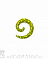Растяжка Акрил Спираль Рептилия (пятна, зеленая) 4 мм