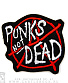 нашивка anarchy анархия punks not dead (лого, надпись белая, резная, вышивка)