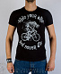 футболка скелет на велосипеде "ride your bike and never die" (светится)