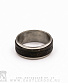 кольцо стальное с подвижной частью трайбл (черное)