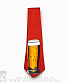 галстук бокал пива (красный)