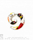 Обманка Акрил Спираль Angry Birds (белая) 8 мм
