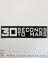 нашивка 30 seconds to mars (лого белое, узкая)