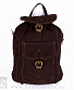 рюкзак замшевый коричневый темный