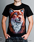 футболка волк рыжий
