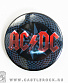 значок ac/dc "black ice" (лого красное)