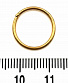 Сегментное Кольцо Кликер Сталь Золотистое 1,2 х 12