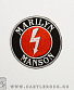 нашивка marilyn manson (лого, надпись, круглая, вышивка)