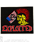 нашивка exploited (флаг, череп, вышивка)