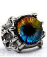 кольцо глаз в когтях (голубой с желтым, разъемное)
