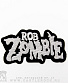 нашивка термо rob zombie (лого белое, вышивка)